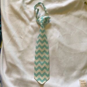 Blue & White Adjustable Chevron tie Boys necktie Easter